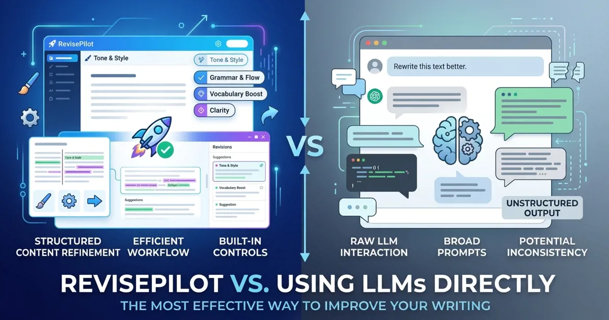 Why RevisePilot Is Better Than Using LLMs Directly